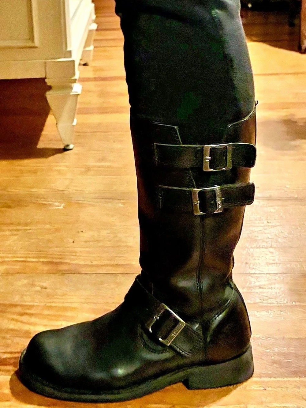 Harley-Davidson Motorcycle Boots Black Buckle Moto Boots US